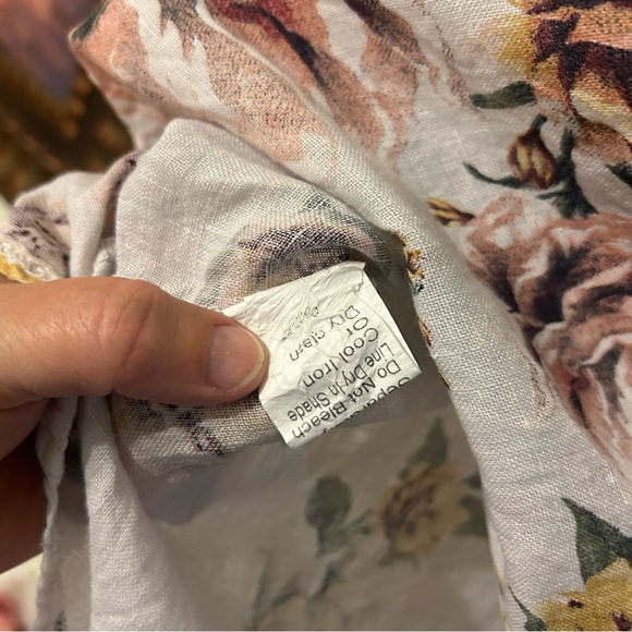 Lungo L’Arno women’s floral linen top size 2X - Picture 6 of 8